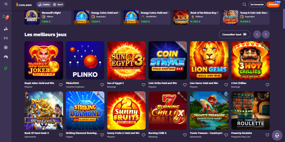 banner Coolzino : Casino en ligne et Site de paris sportifs